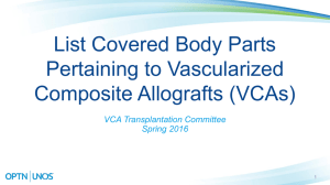List Covered Body Parts Pertaining to Vascularized