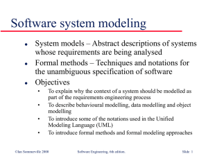 System models - Center for Software Engineering