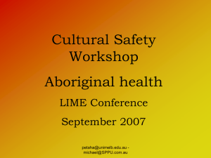 Cultural Safety Workshop Overview