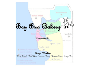 Bay Area Bakery Case study #1