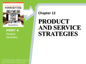 Product and Service Strategies