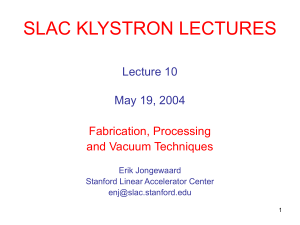 Lecture Notes. - SLAC Group/Department Public Websites