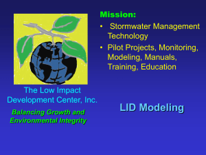 LID Modeling - Low Impact Development Center