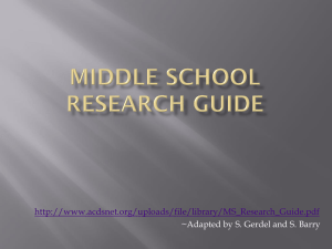 Middle School Research Guide