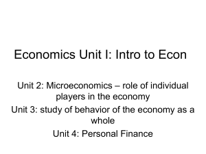Economics Unit I