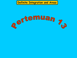 g(x) dx Definite Integration and Areas