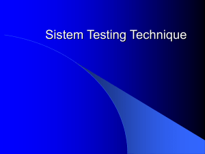 Software Testing Technique