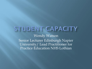 Student Capacity - Edinburgh Napier University