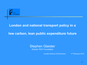 London and national transport policy in a low-carbon, lean