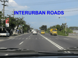 interurban roads - Faculty e