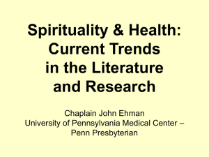 Spirituality & Health - Penn Medicine