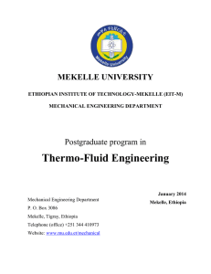 Thermo-Fluid Engineering