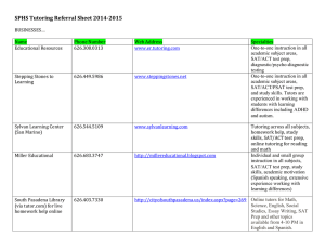 Tutoring Referral Sheet 2014