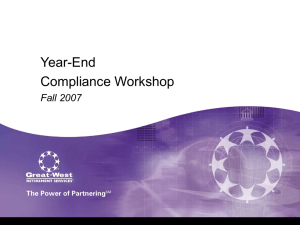 Revised Year-End Compliance Presentation