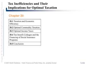 Chapter 20 Tax Inefficiencies and Their Implications for Optimal