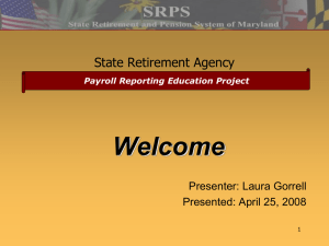 Entire presentation - Maryland State Retirement and Pension System