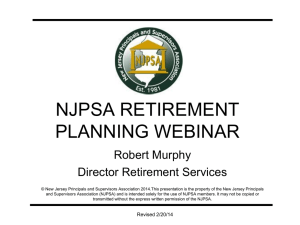 NJPSA RETIREMENT PLANNING SEMINAR