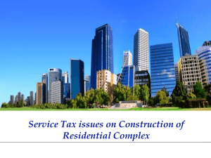 Service Tax Issues in Real Estate Transactions Status of Taxability