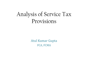 Analysis of Union Budget 2012 Service Tax Provisions