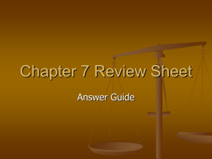 Chapter 7 Review Sheet