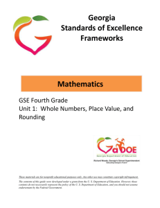 4- Unit 1 - Georgia Mathematics Educator Forum: Grades K-5