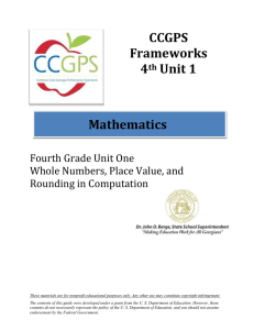 CCGPS_Math_4_Unit1Framework