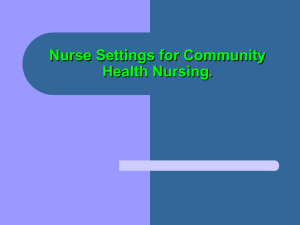 06 Settings for Community Health Nursing