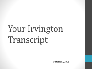 Reviewing your Irvington Transcript for SDC Students and