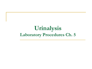 Urinalysis - Laboratory Procedures