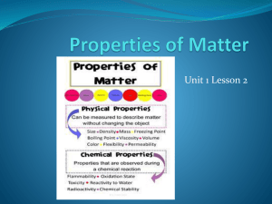 What are chemical properties of matter?