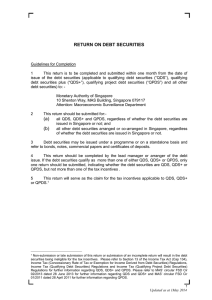 return on debt securities - Monetary Authority of Singapore