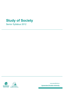 Study of Society Senior Syllabus 2012