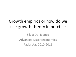 Growth empirics or how do we use growth theory in practice