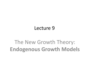 Endogenous Growth Models
