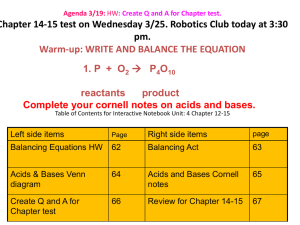 Agenda 3/19: HW: Create Q and A for Chapter test. Chapter 14