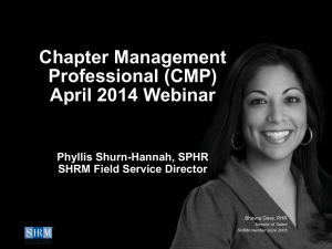 Chapter Management Professional - Society for Human Resource
