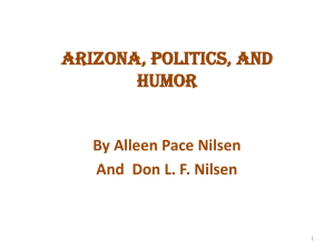 Humor in Arizona Politics: A Historical Perspective