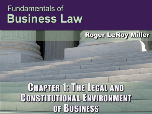 Chapter 1: The Legal and Constitutional