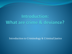 Week 1 Intro and what is crime
