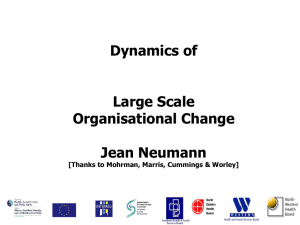 Dynamics of Large Scale Organisational Change Jean