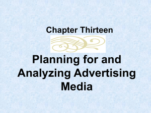 Media Planning and Analysis