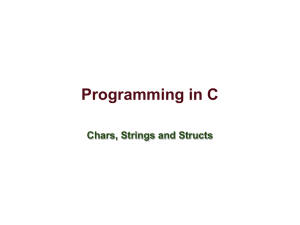Chars, Strings and Structs