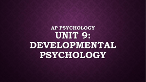 AP Psychology unit 9: Developmental psychology