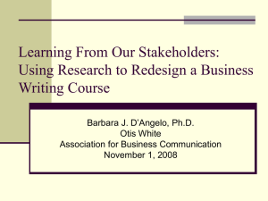 Learning From Our Stakeholders: Using Research to Redesign a