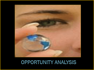 Opportunity analysis plan.