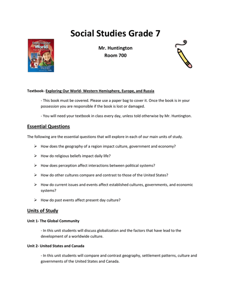 Grade 7 Social Studies Syllabus