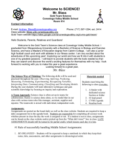 syllabus 2015-2016 - Blass - Conestoga Valley School District