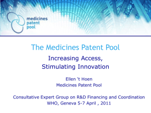 The Medicines Patent Pool - World Health Organization