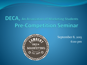 DECA, An Association of Marketing Students