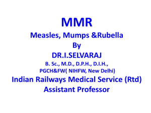 MMR - Measles, Mumps & Rubella